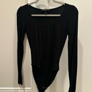 Forever 21 Classic Black Long Sleeve Bodysuit
